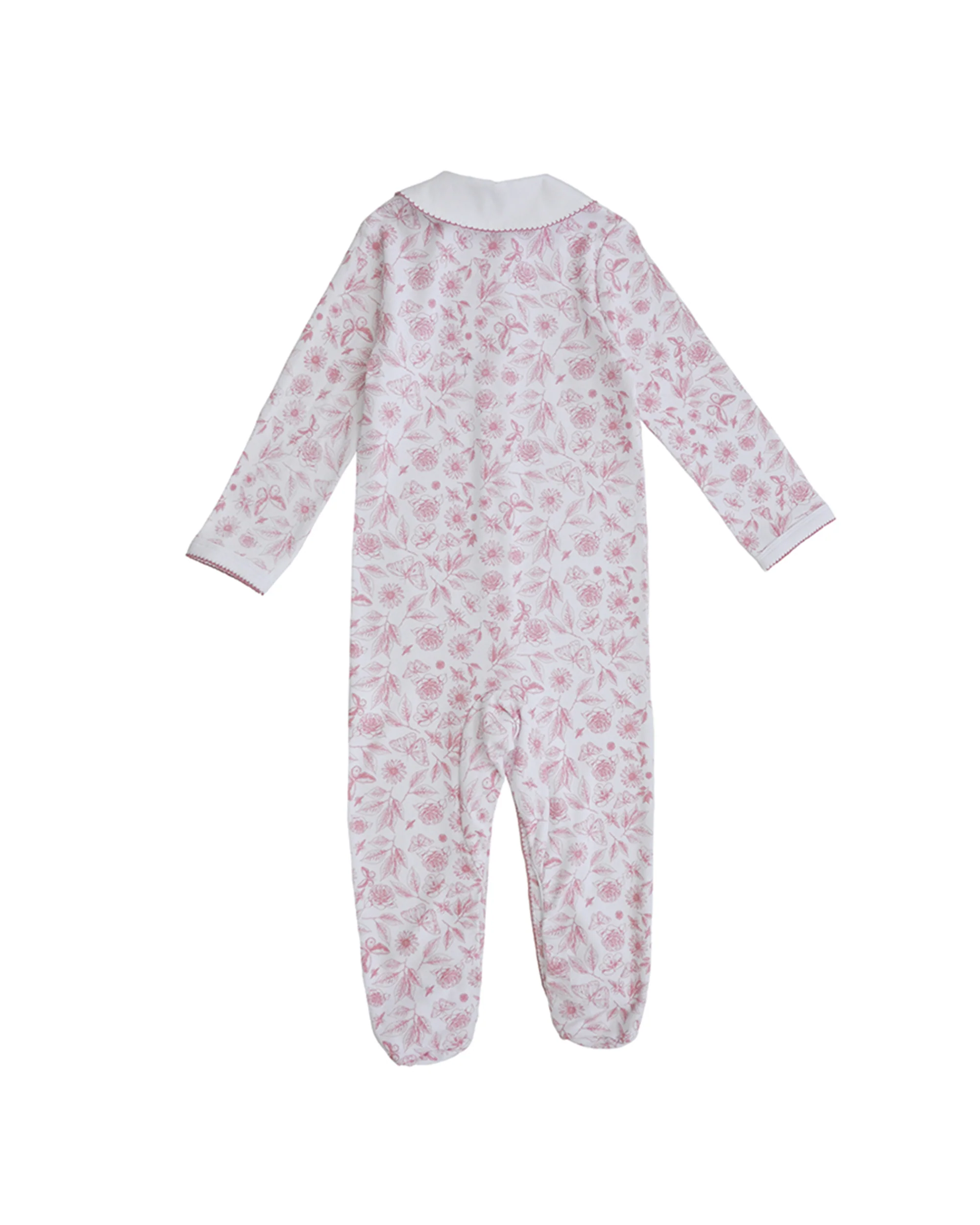 Pijama con cuello y estampado rosado YM111094 - Imagen 2