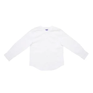 Camisa blanca, manga larga, cuello mao YM109414