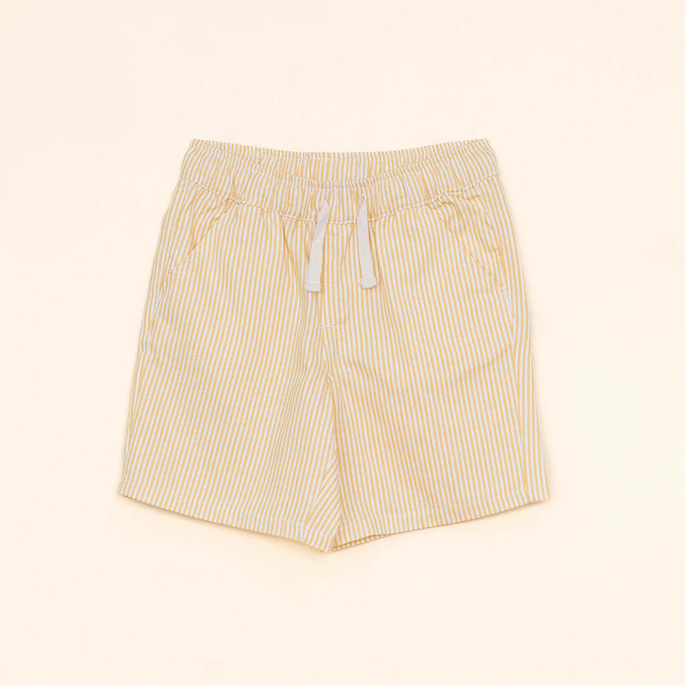 Short de Rayas Blancas y Amarillas para Niño YM111369