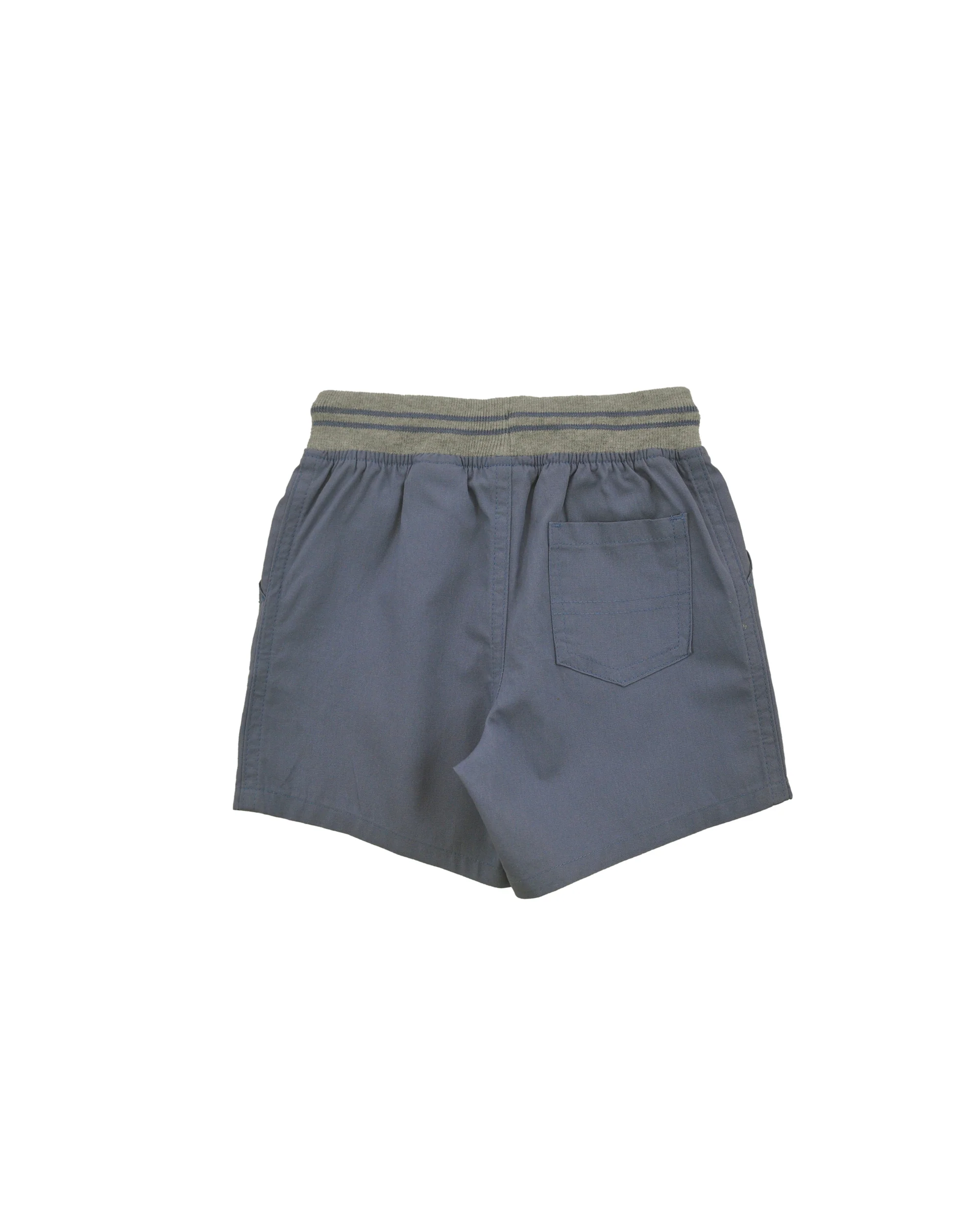 Short azul con elástico gris en cintura YM111318 - Imagen 2
