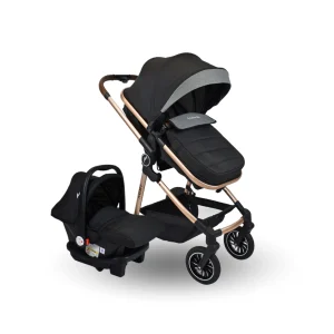 Coche Para Bebé Moises de Lujo Abby 3 en 1 Premium Baby Negro