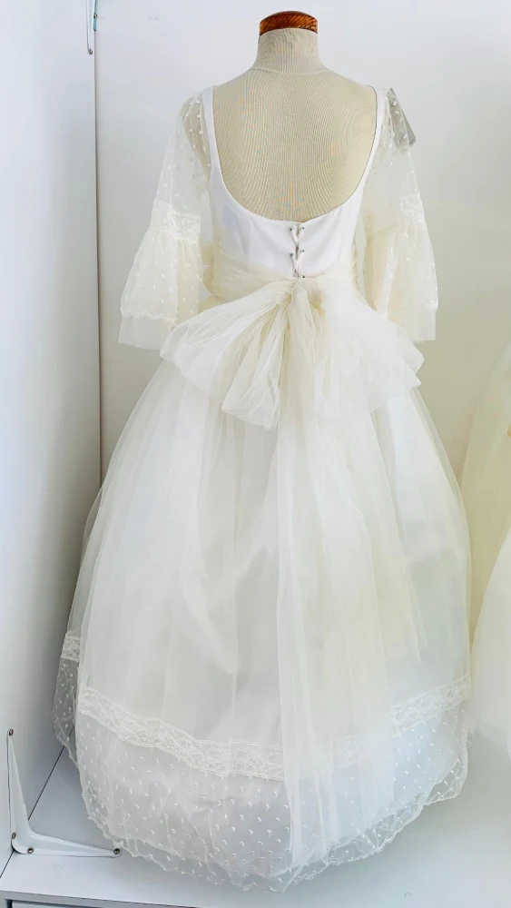 Vestido de Primera Comunión “Samantha” – Estilo Vintage, Manga Larga - Imagen 4