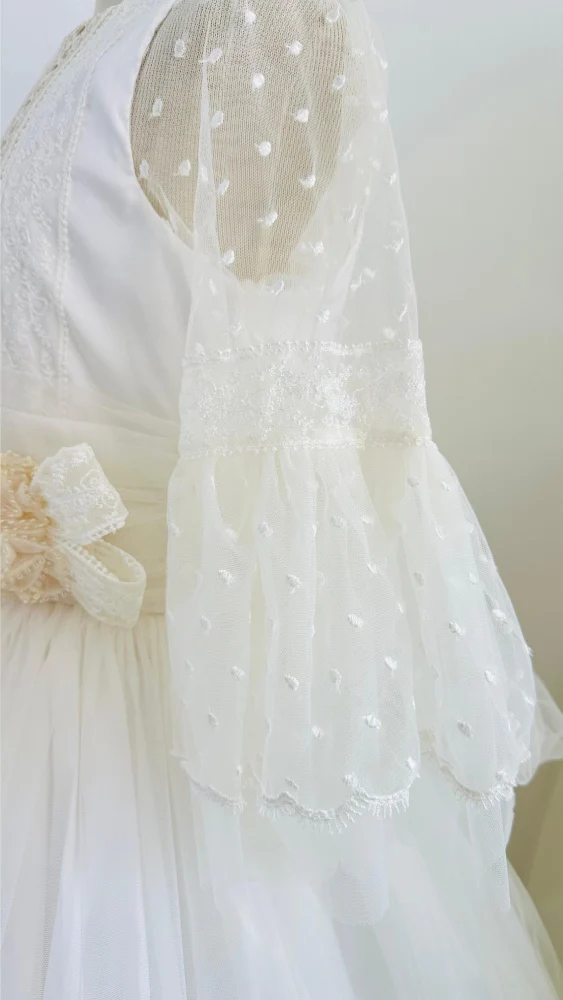 Vestido de Primera Comunión “Samantha” – Estilo Vintage, Manga Larga - Imagen 5