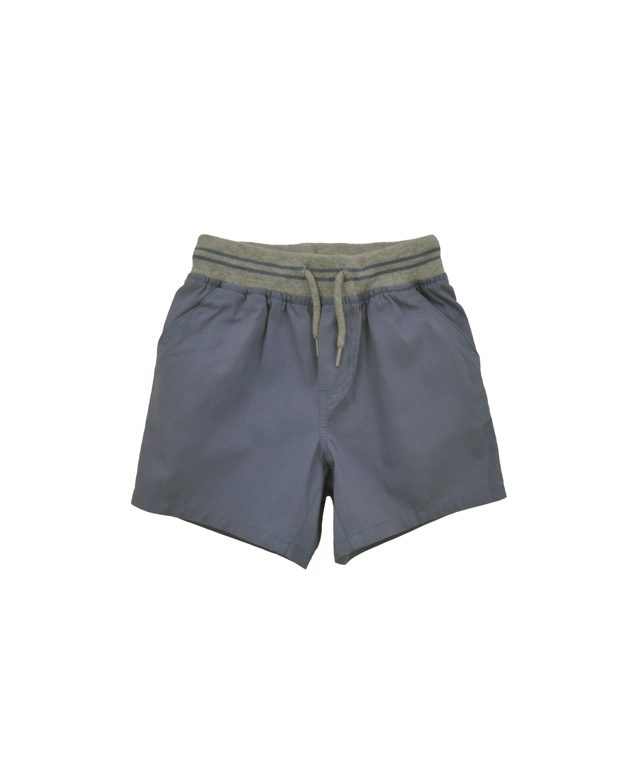 Short azul con elástico gris en cintura YM111318