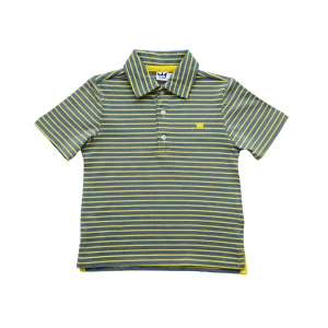 Polo de rayas azules y amarillas YM111225
