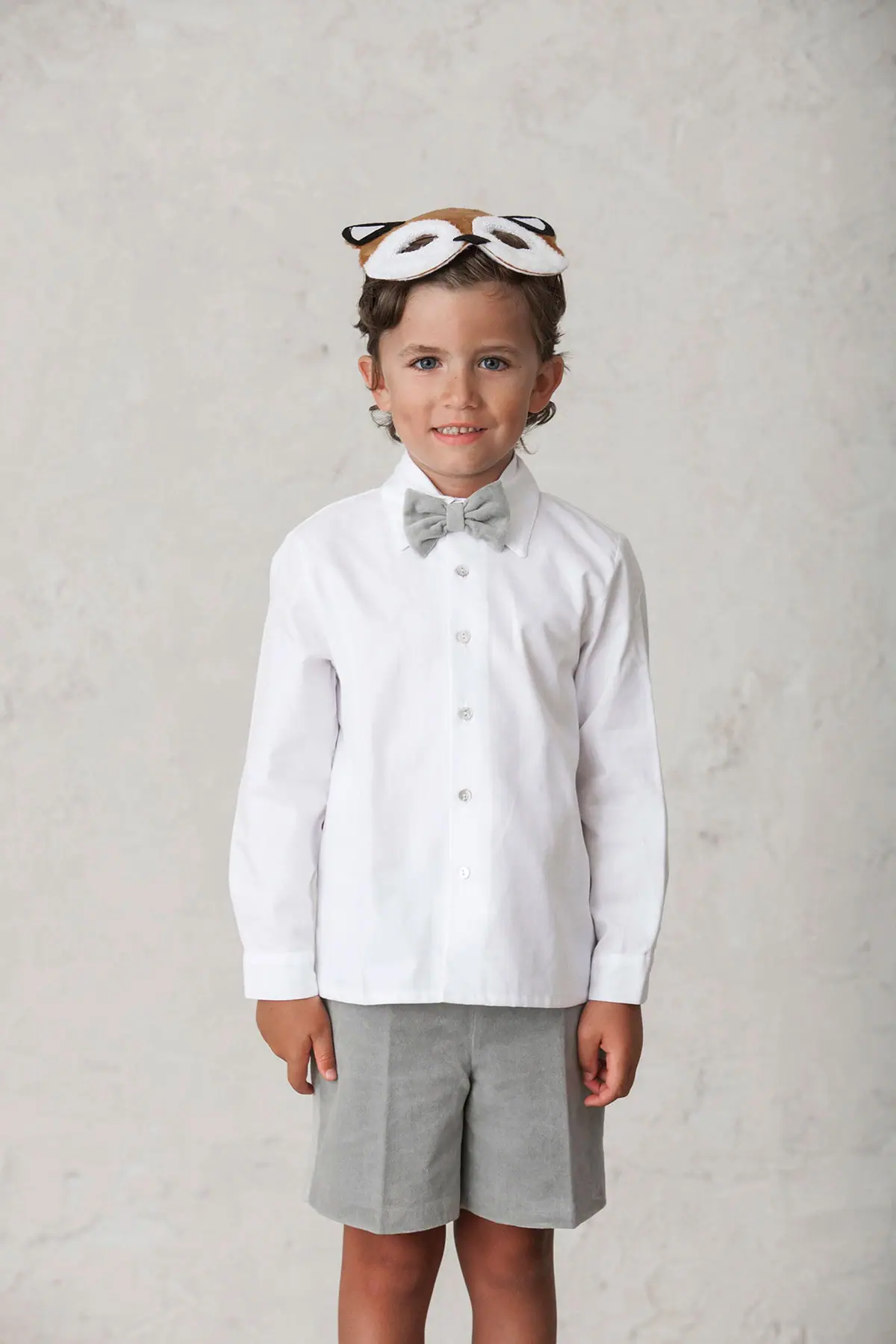 Bermuda de terciopelo gris YM112243