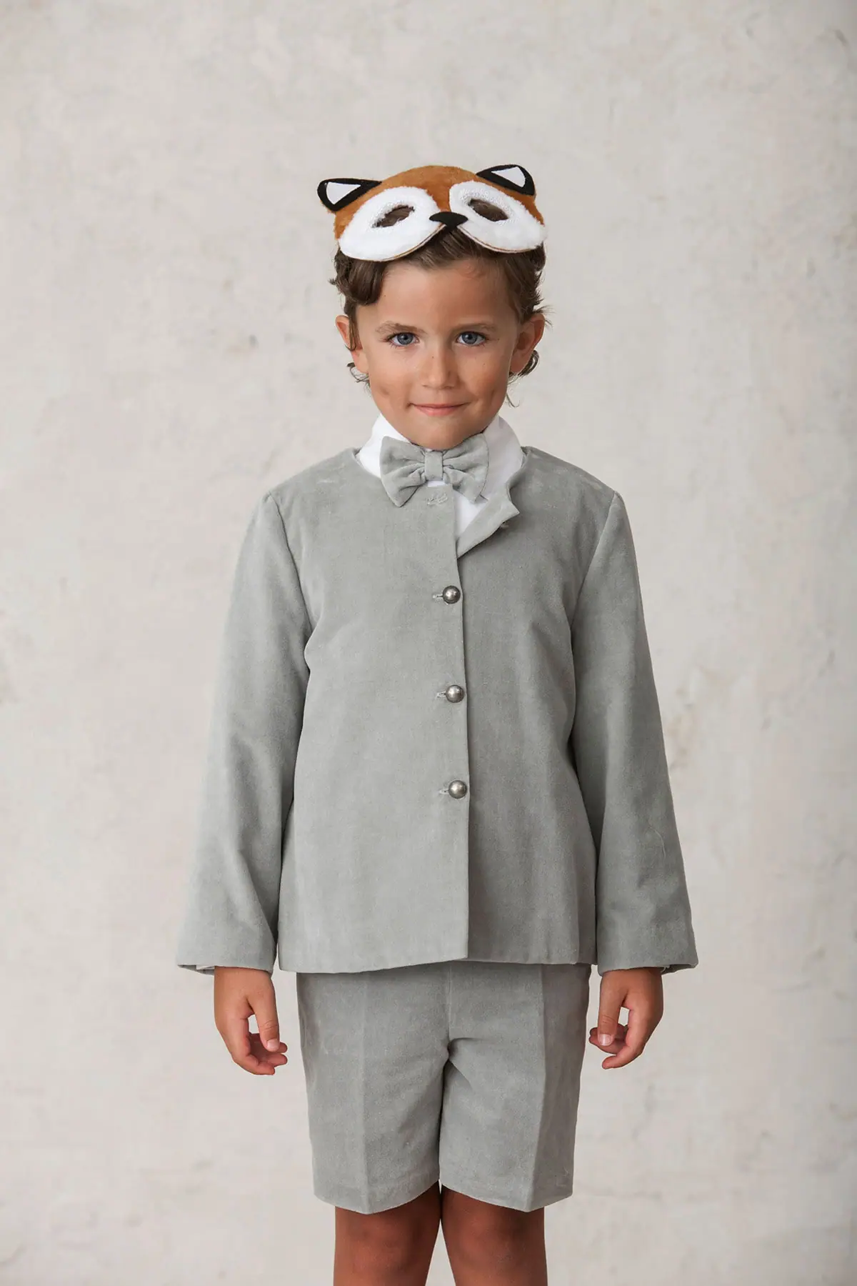 Bermuda de terciopelo gris YM112243 - Imagen 2