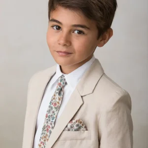 Corbata estampada de niño girasoles YM112495