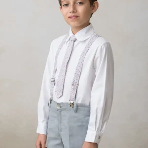 Corbata con estampado rosa YM112490