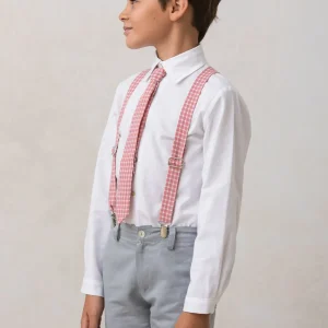 Tirantes vichy de cuadros rojos YM112938