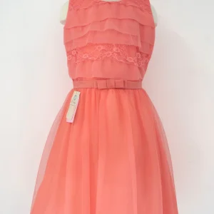 Vestido junior sin mangas coral